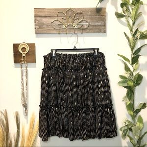 A Beautiful Soul Black & Gold Stretch Skirt